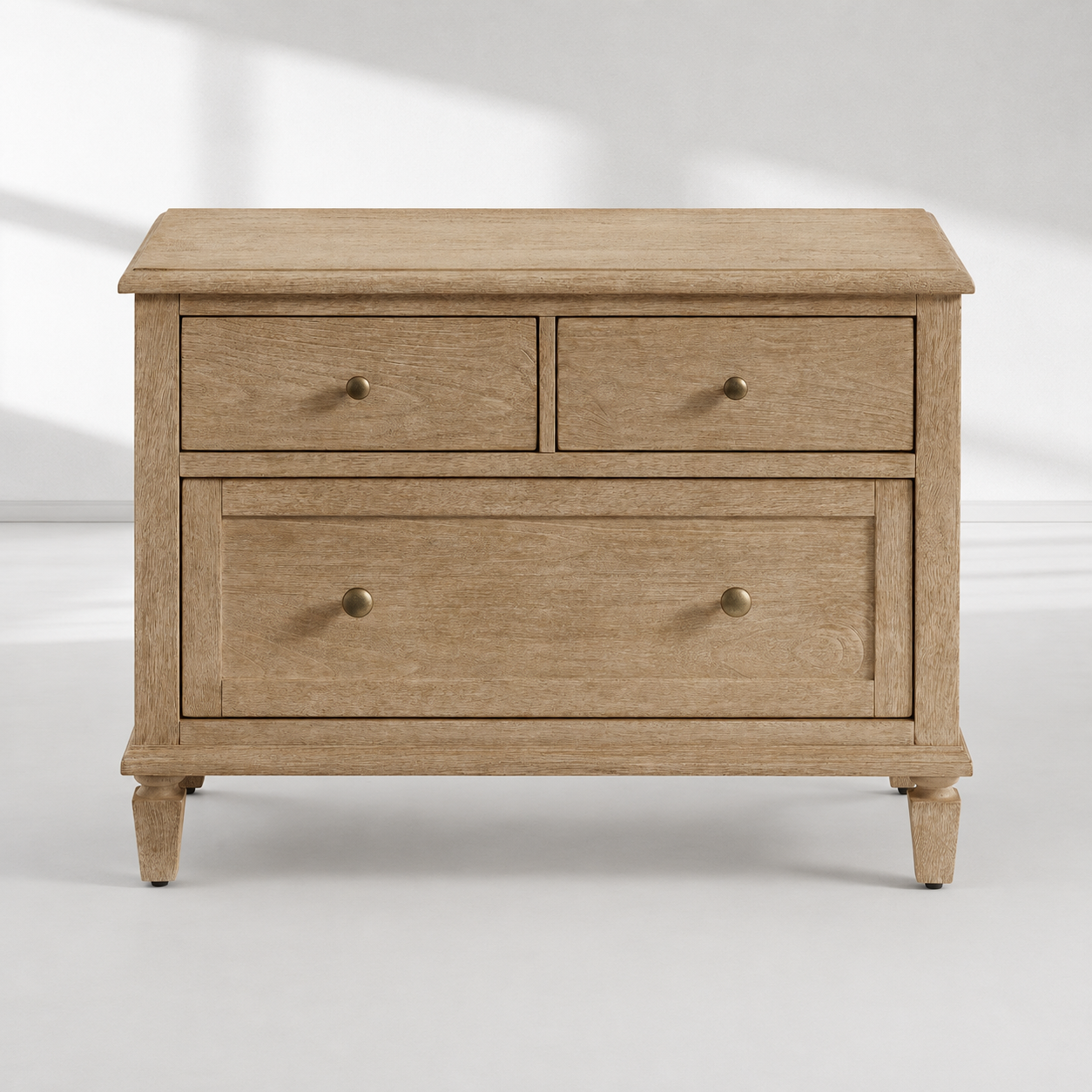 Ruston 3-Drawer Oak Nightstand
