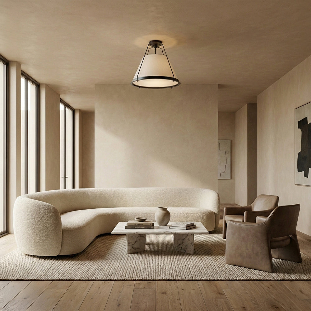 Sheriz Linen Flush Mount