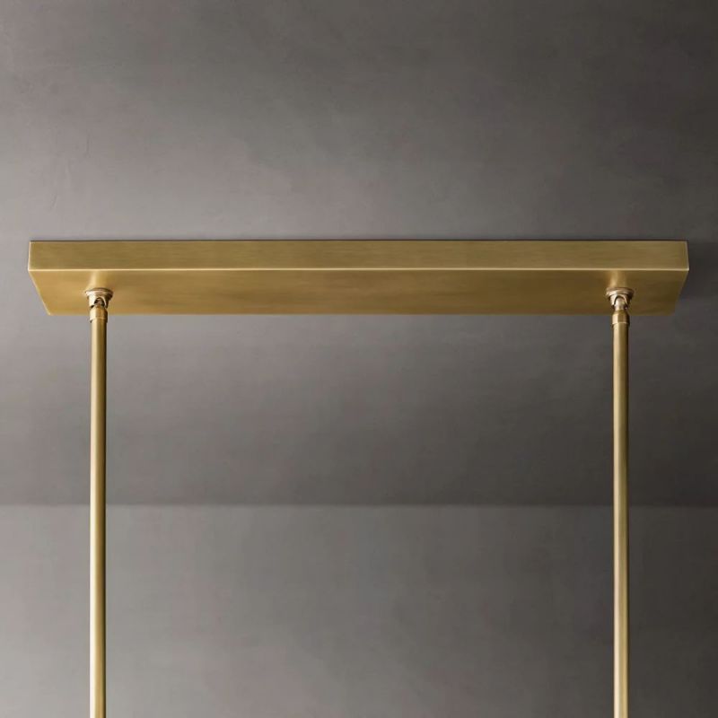 Kristina Glass Double Linear Chandelier 60''