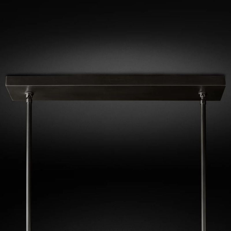 Kristina Glass Double Linear Chandelier 60''