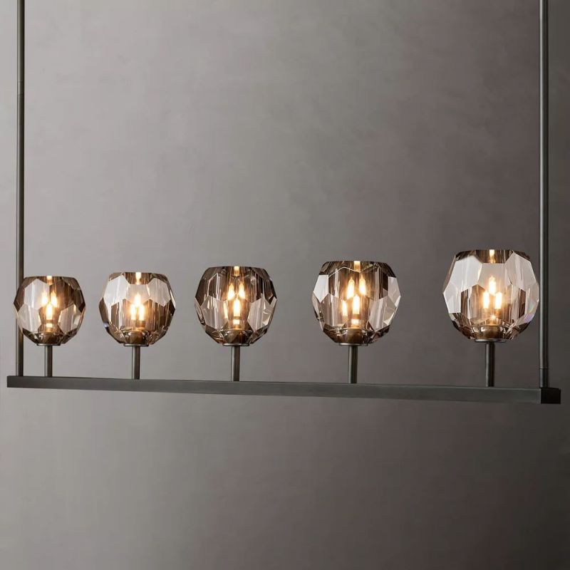 Kristina Glass Linear Chandelier 48''