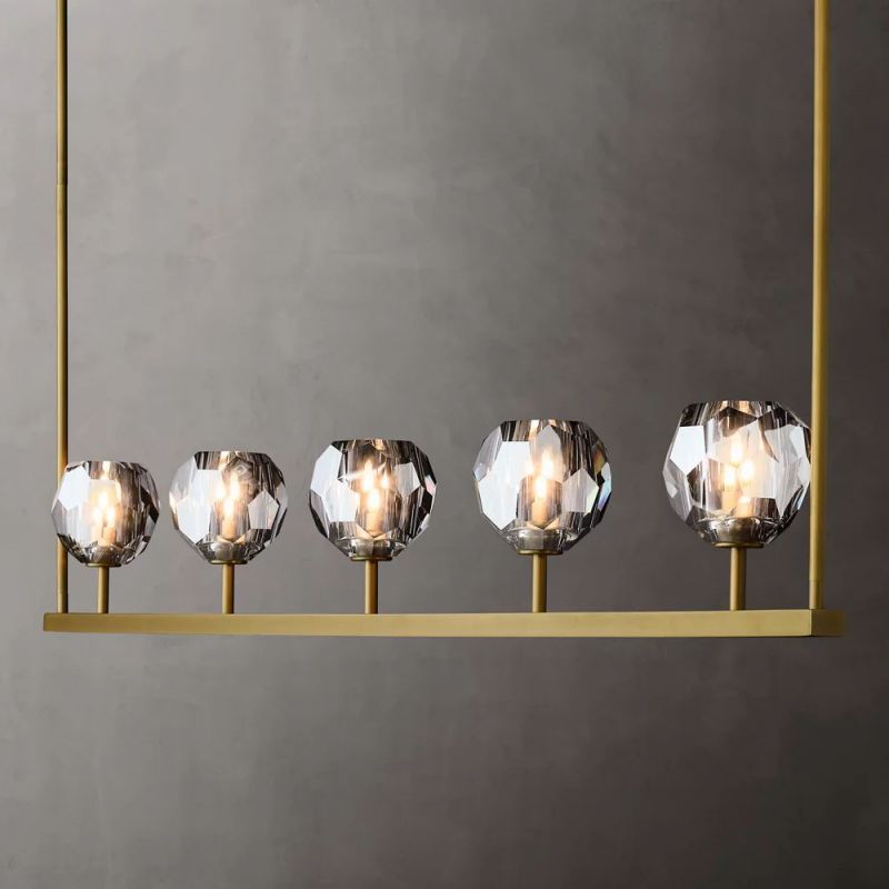 Kristina Glass Linear Chandelier 48''