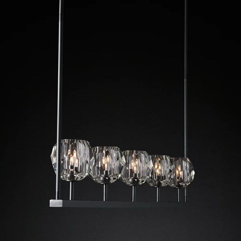 Kristina Glass Linear Chandelier 48''