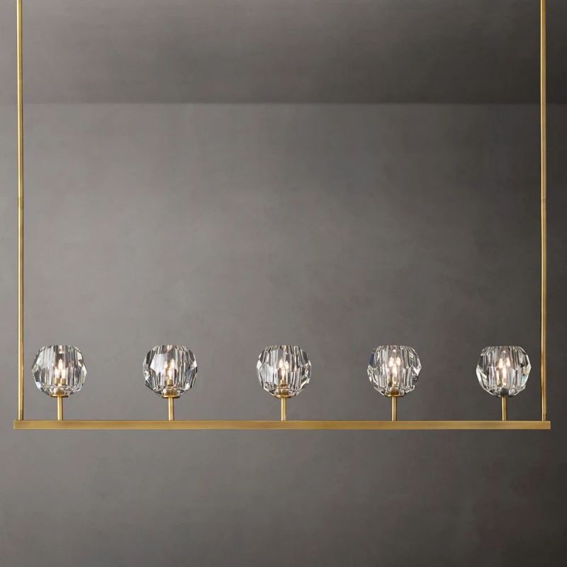 Kristina Glass Linear Chandelier 48''