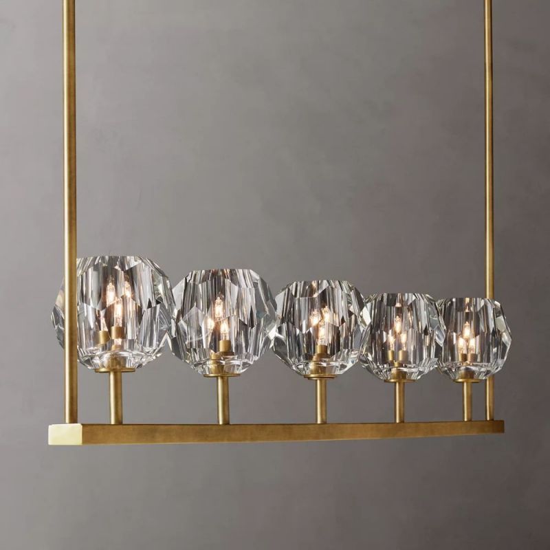 Kristina Glass Linear Chandelier 48''