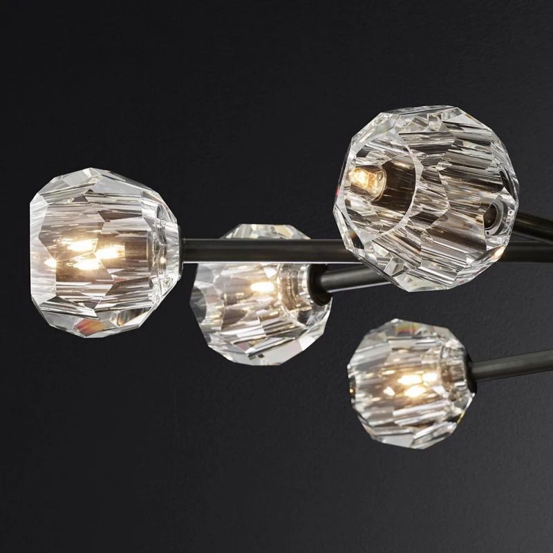 Kristina Glass Oval Chandelier 72''