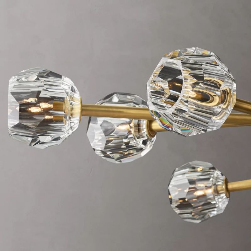 Kristina Glass Oval Chandelier 72''