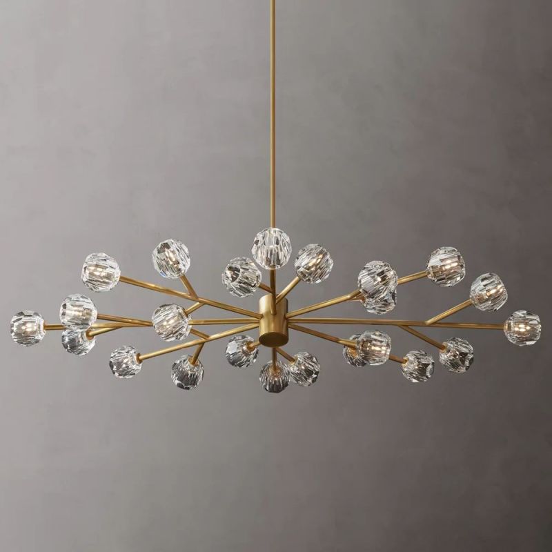 Kristina Glass Oval Chandelier 72''