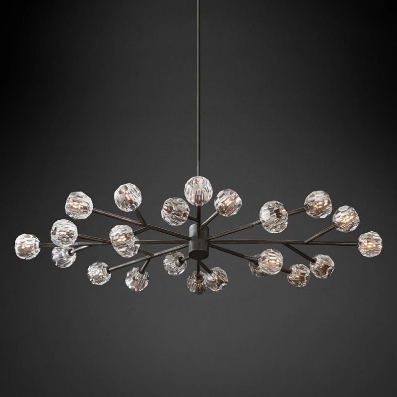 Kristina Glass Oval Chandelier 72''