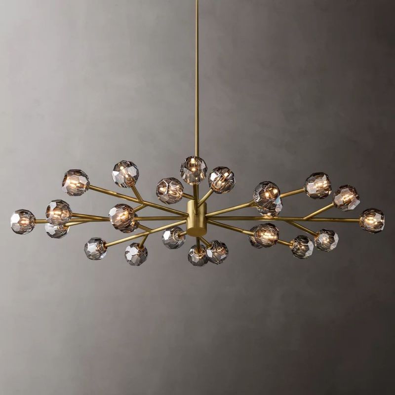 Kristina Glass Oval Chandelier 72''
