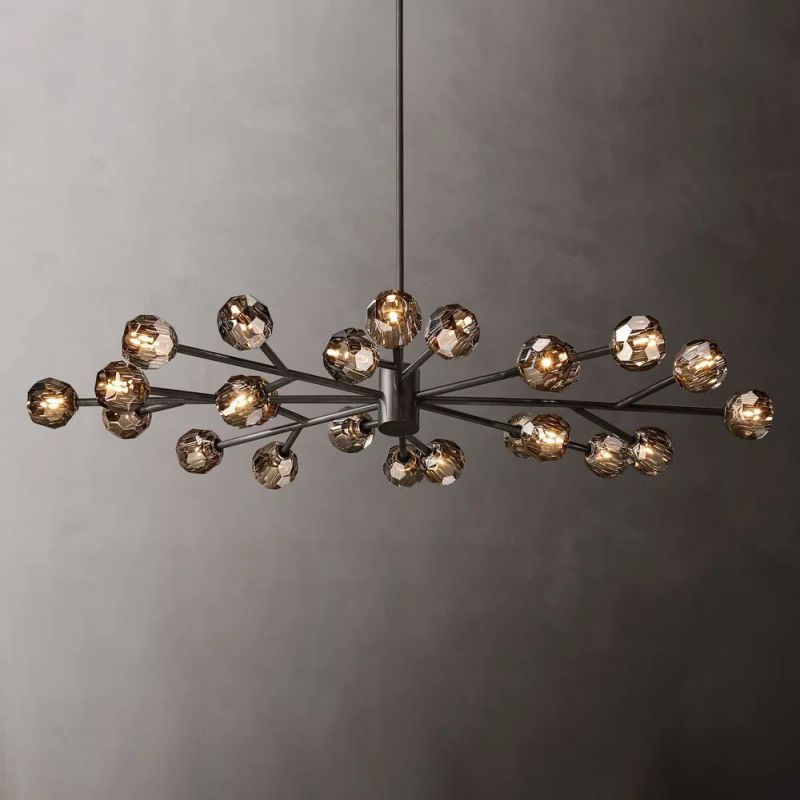Kristina Glass Oval Chandelier 72''