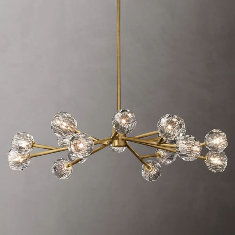 Kelly Glass Round Chandelier 48''
