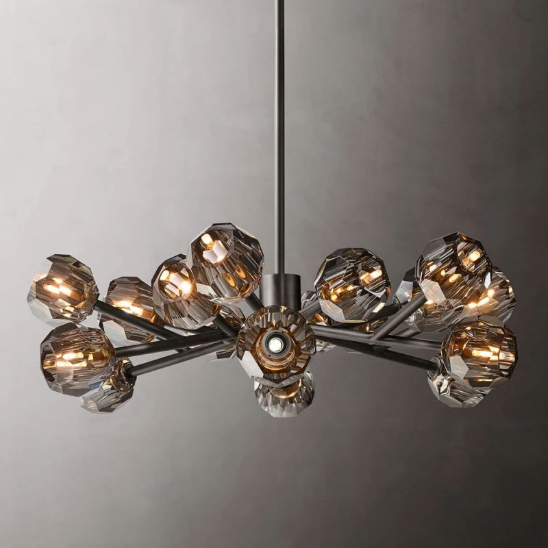 Kelly Glass Round Chandelier 36''