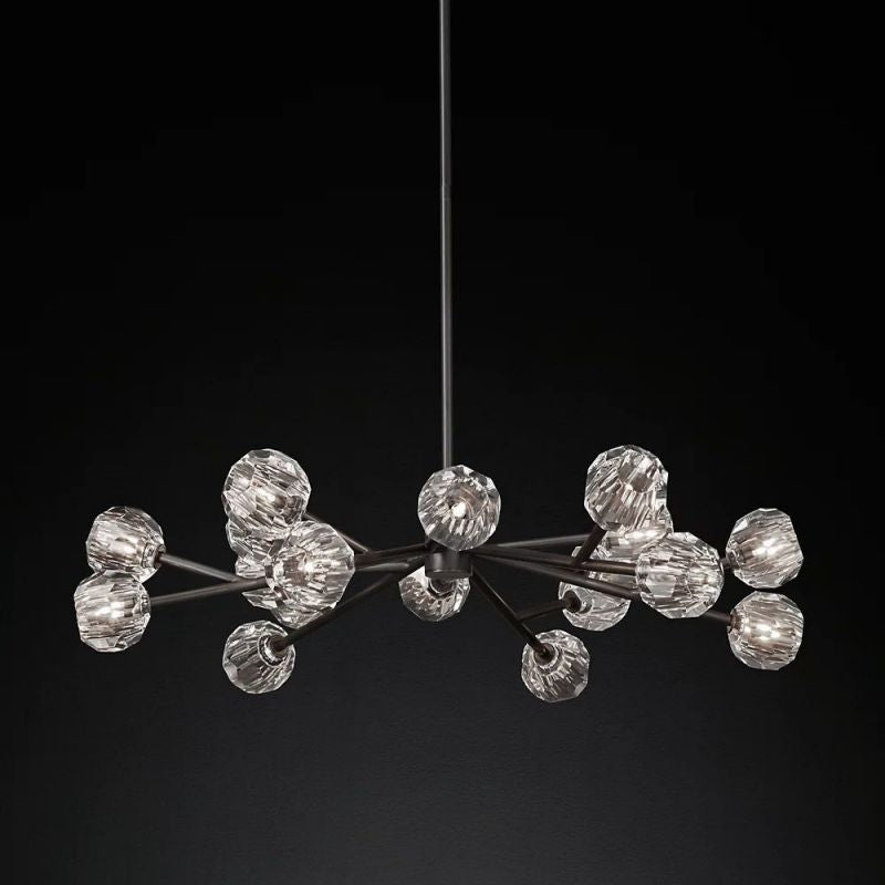 Kelly Glass Round Chandelier 48''