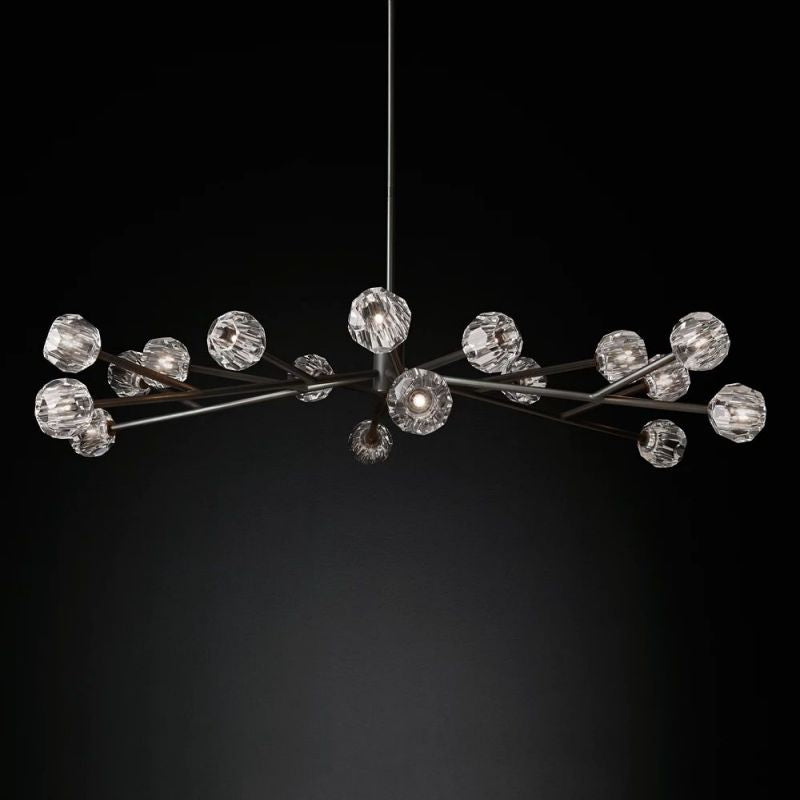 Kristina Glass Round Chandelier 72''