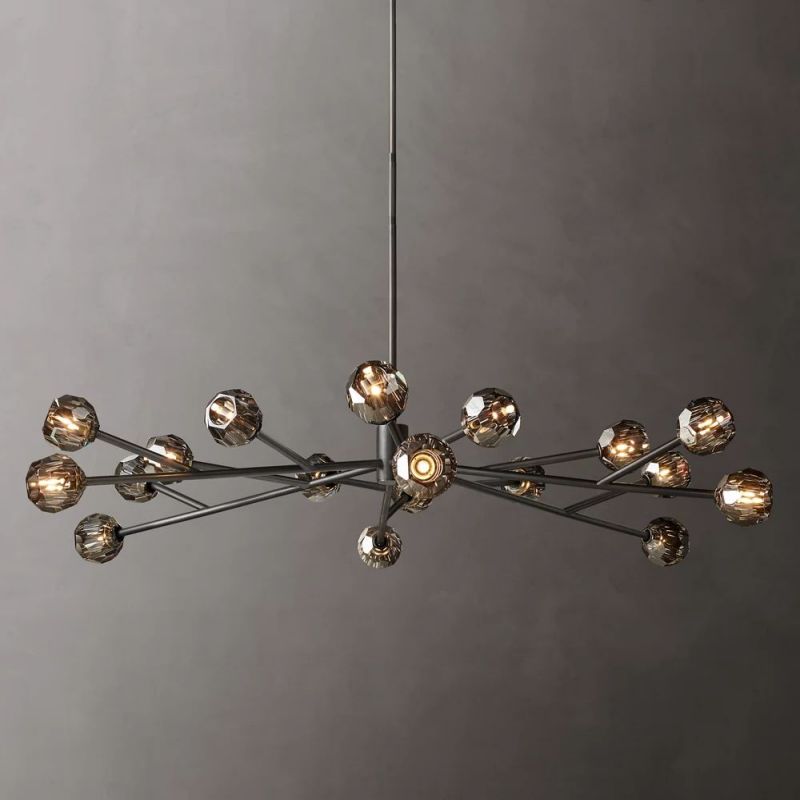Kristina Glass Round Chandelier 72''
