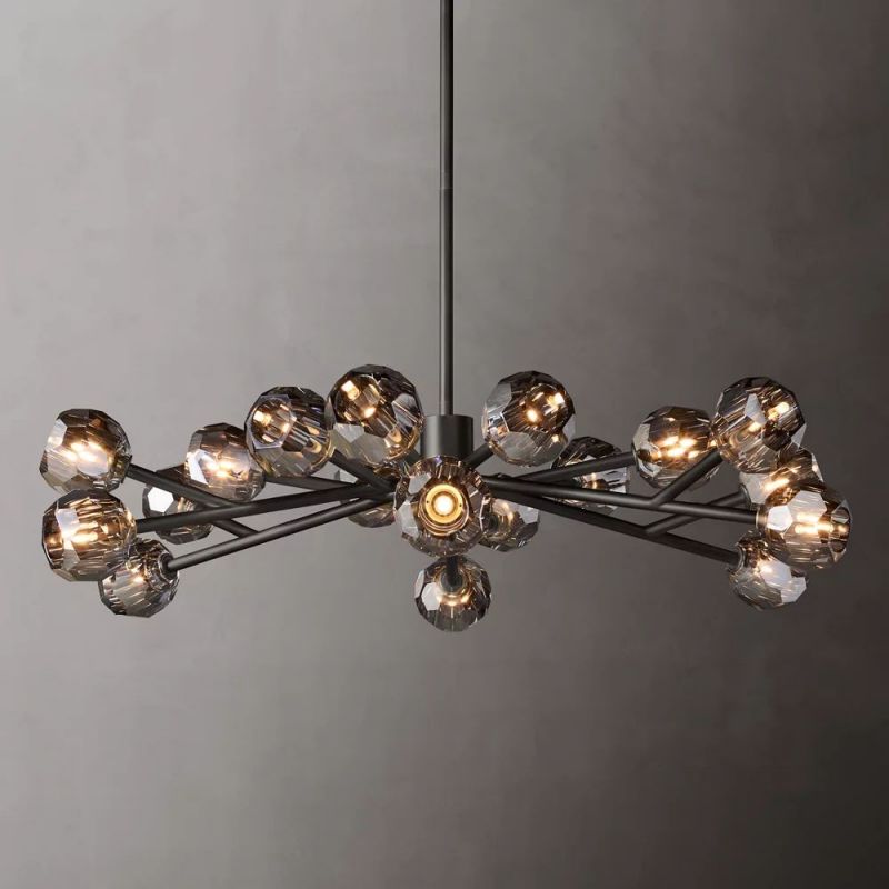Kelly Glass Round Chandelier 48''