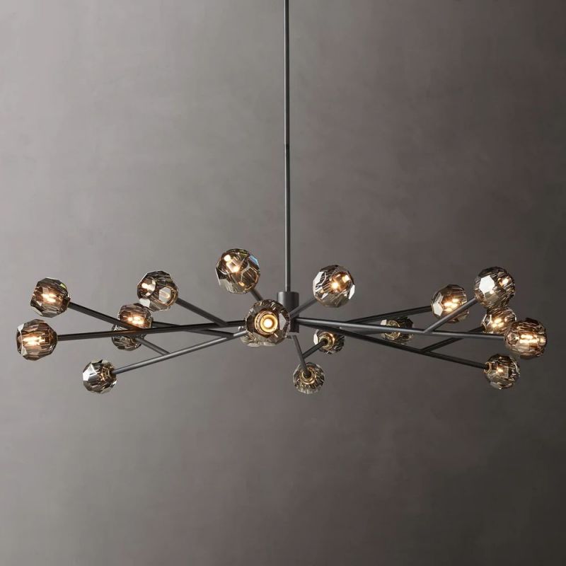 Kristina Glass Round Chandelier 72''