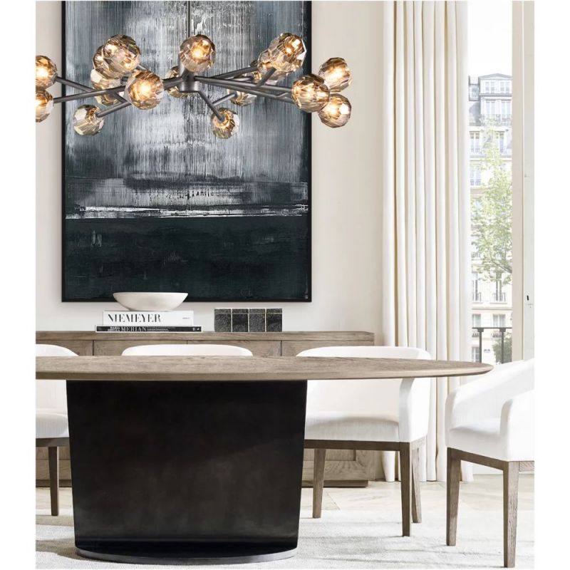 Kelly Glass Round Chandelier 48''