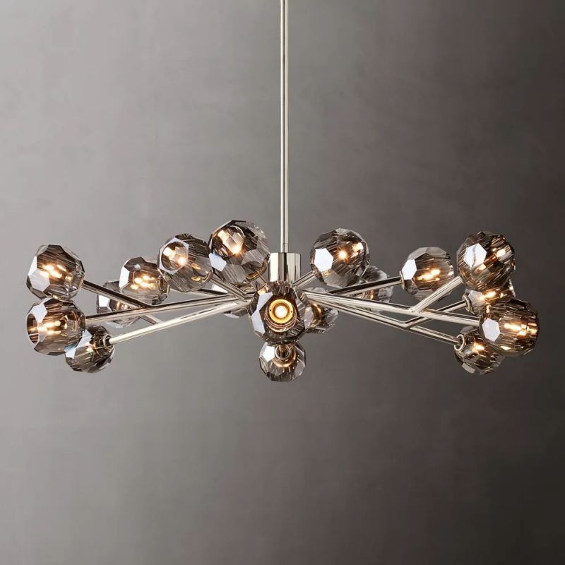 Kelly Glass Round Chandelier 48''