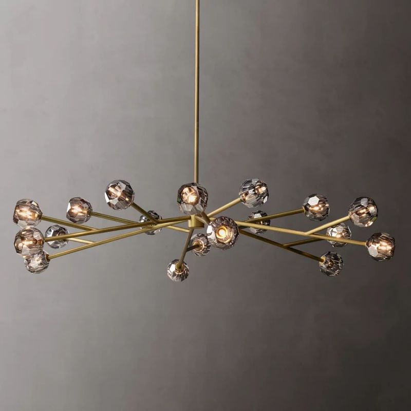 Kristina Glass Round Chandelier 72''