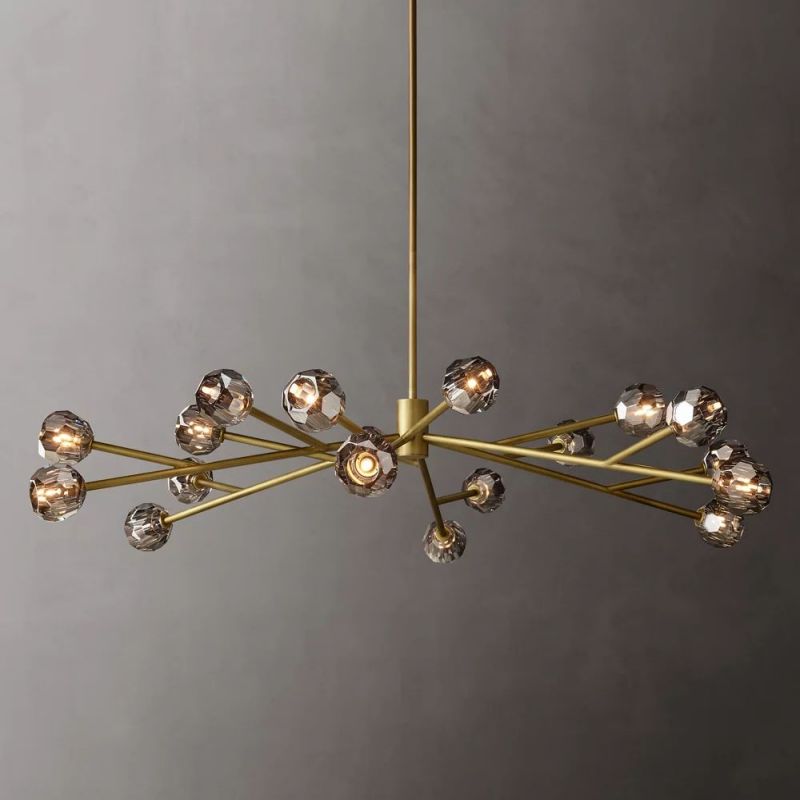 Kristina Glass Round Chandelier 72''