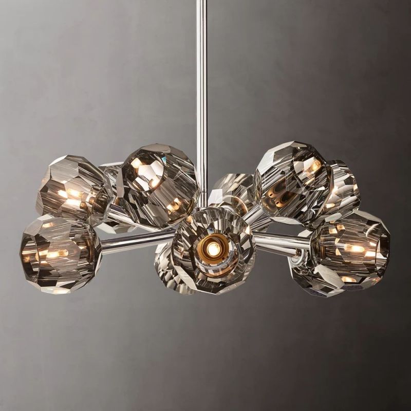 Kelly Glass Round Chandelier 24''