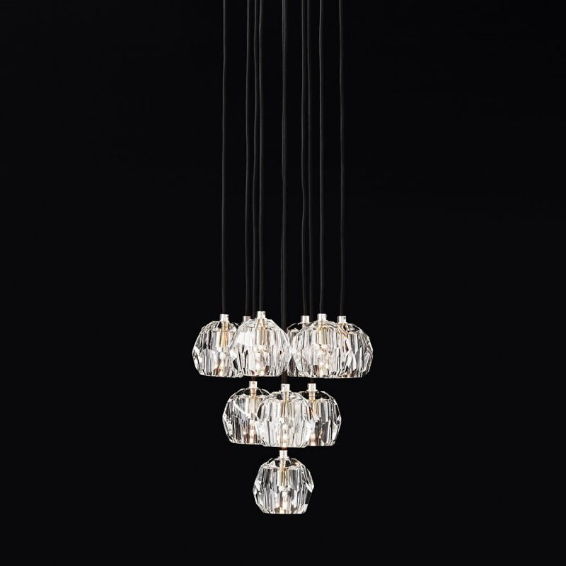 Kristina Glass Round Cluster Chandelier 14''