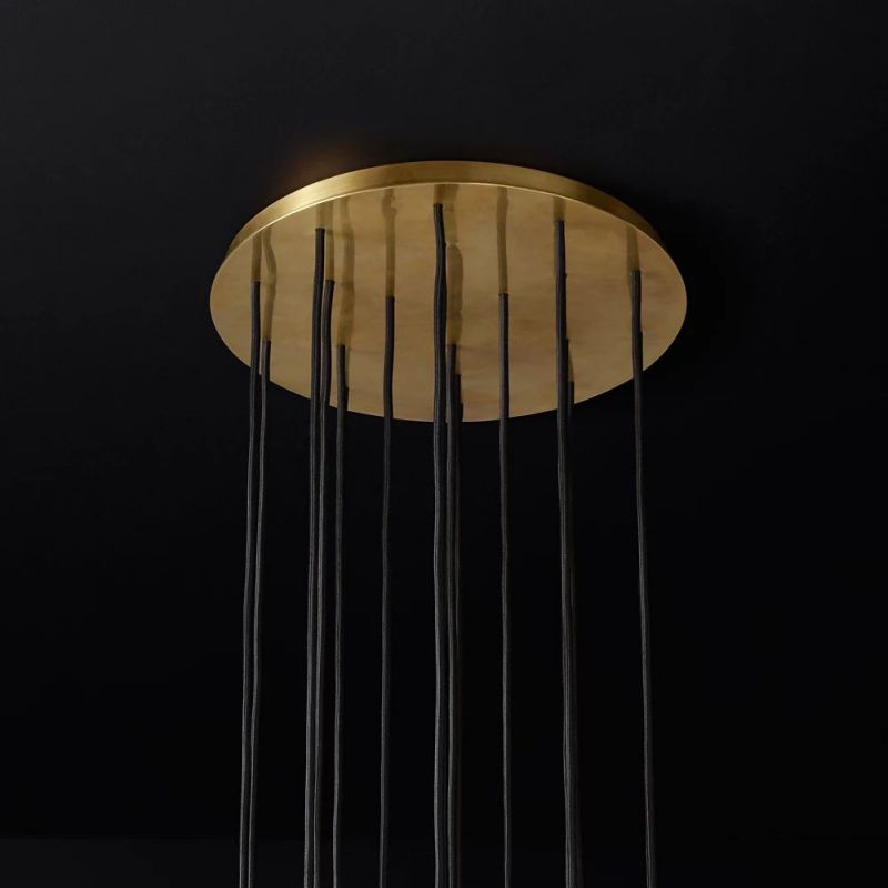 Kristina Glass Round Cluster Chandelier 19''