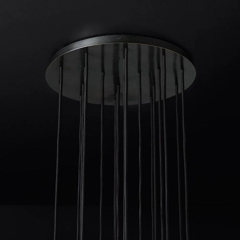 Kristina Glass Round Cluster Chandelier 19''