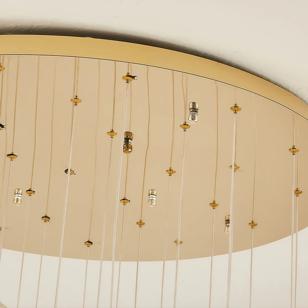 Modern Crystal Staircase Chandelier Modern Luxury High Ceiling Light