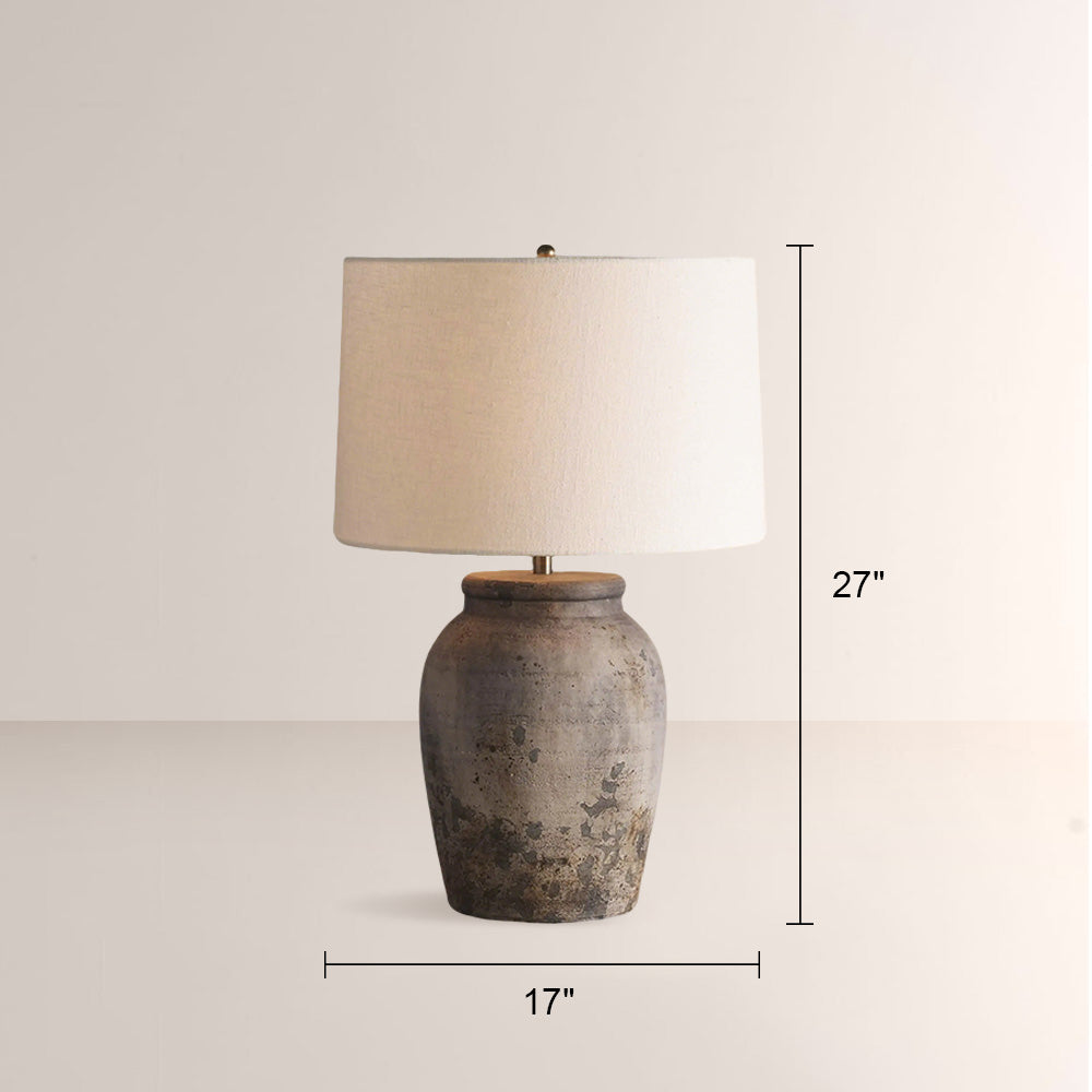 Thorn Rustic Ceramic Table Lamp For Bedroom