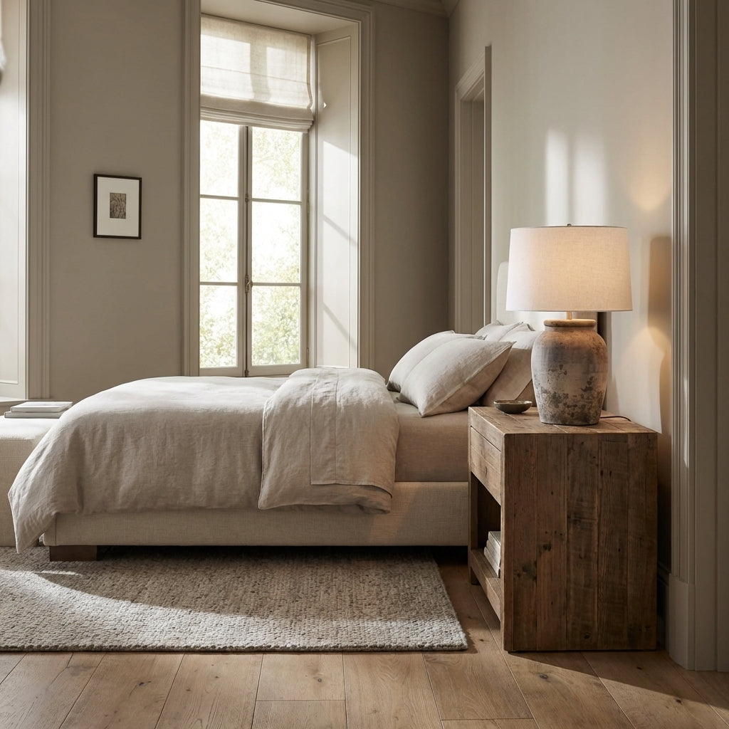 Thorn Rustic Ceramic Table Lamp For Bedroom