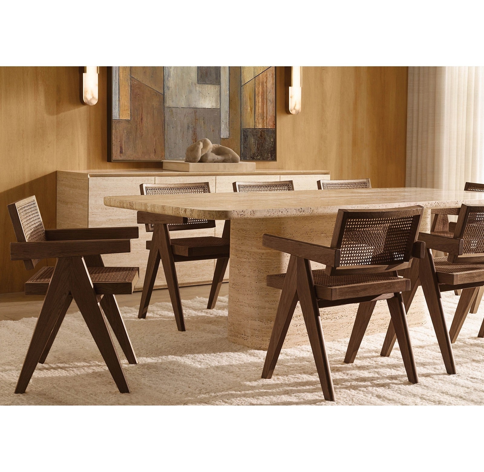 Vito Carved Rectangular Dining Table