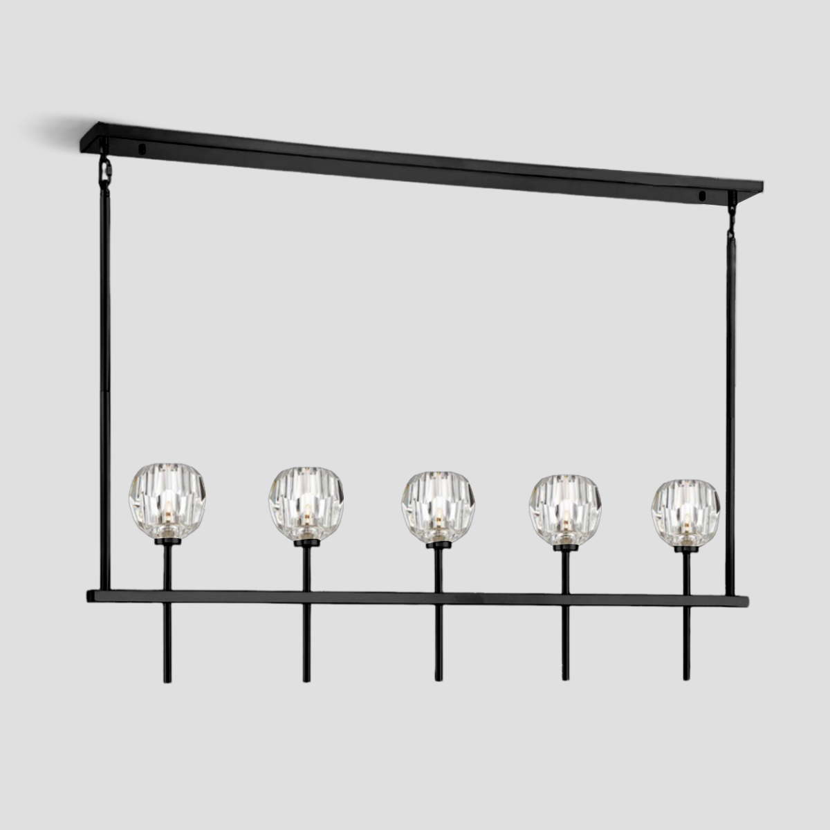Kristina Clear Glass Linear Chandelier