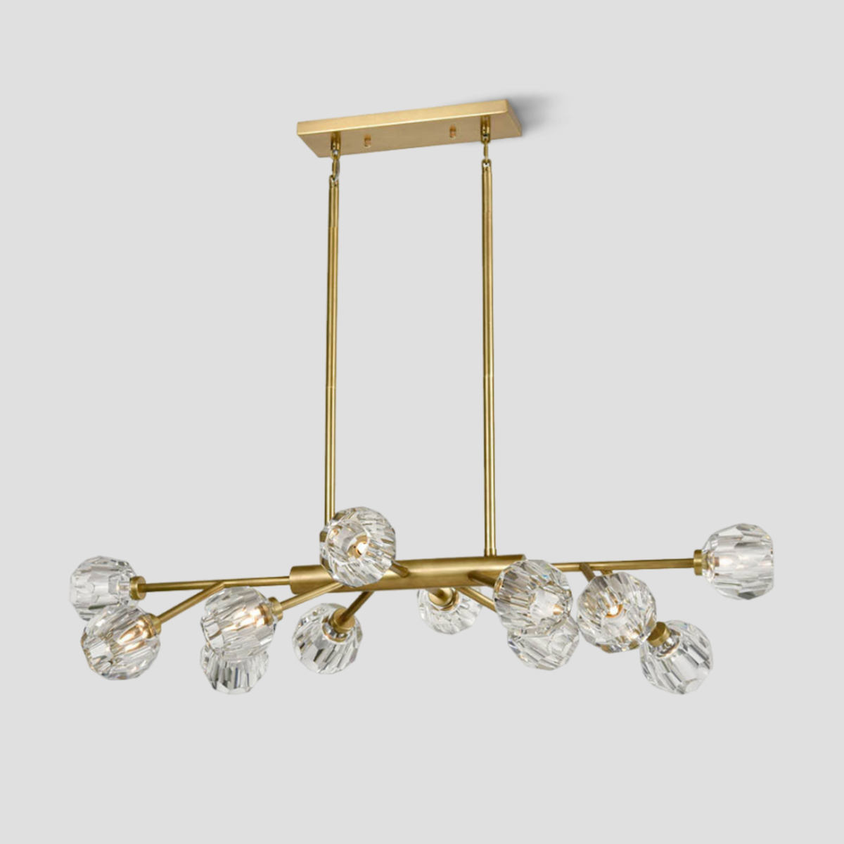 Kristina Clear Glass Linear Chandelier