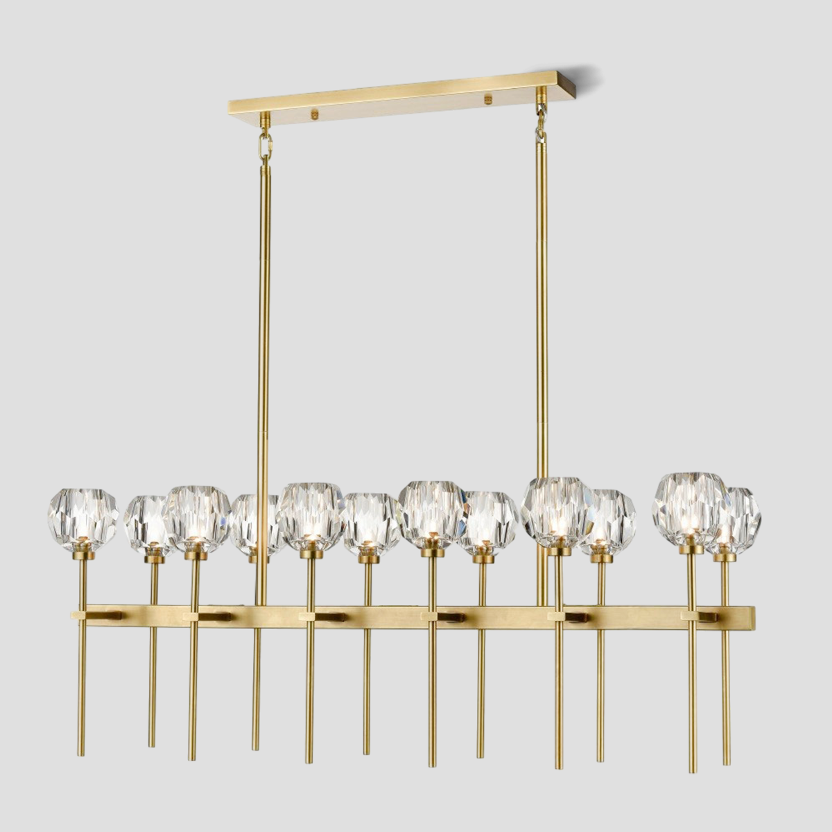 Kristina Clear Glass Linear Chandelier