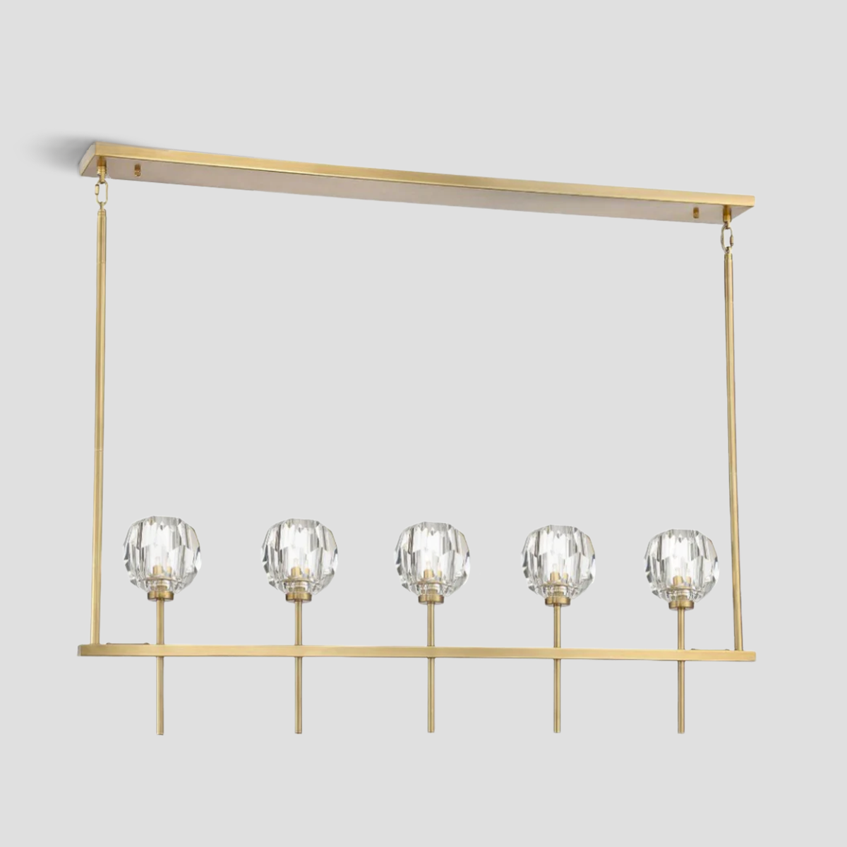 Kristina Clear Glass Linear Chandelier