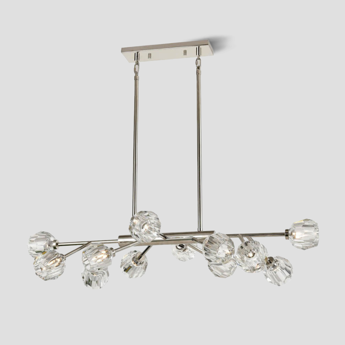 Kristina Clear Glass Linear Chandelier