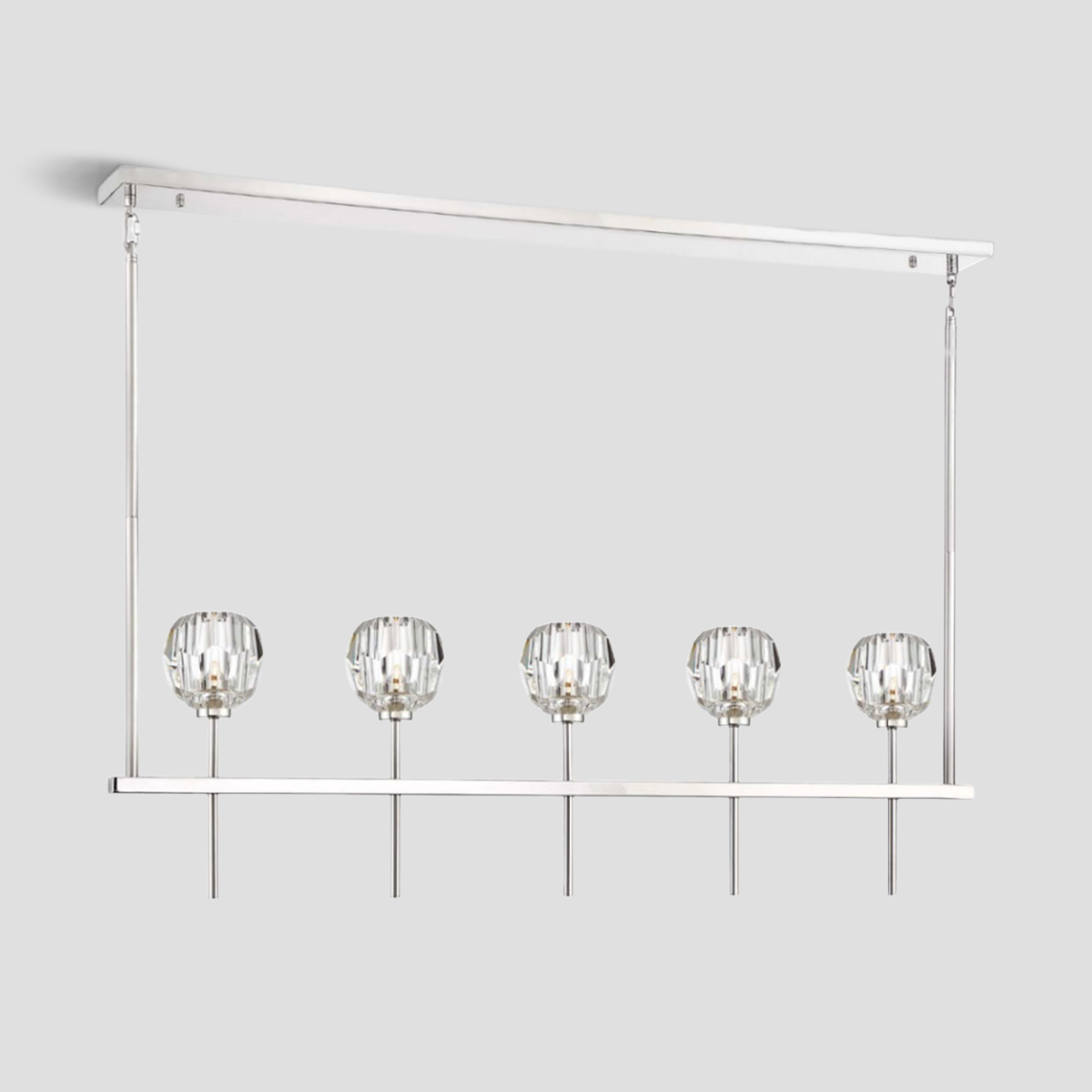 Kristina Clear Glass Linear Chandelier