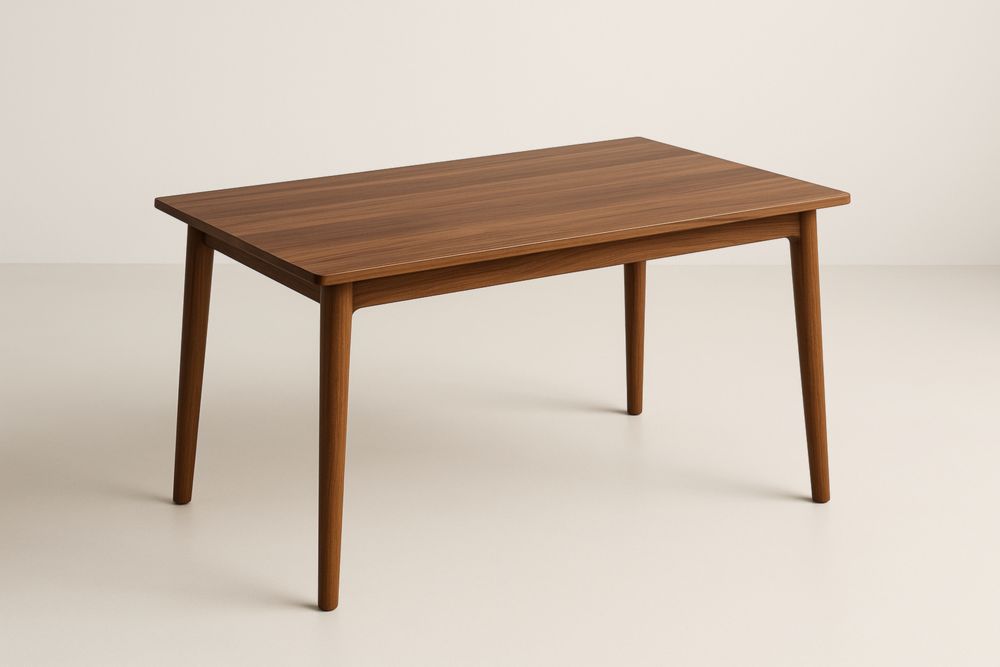 Table à manger rectangulaire en bois de noyer 150x90x75 cm