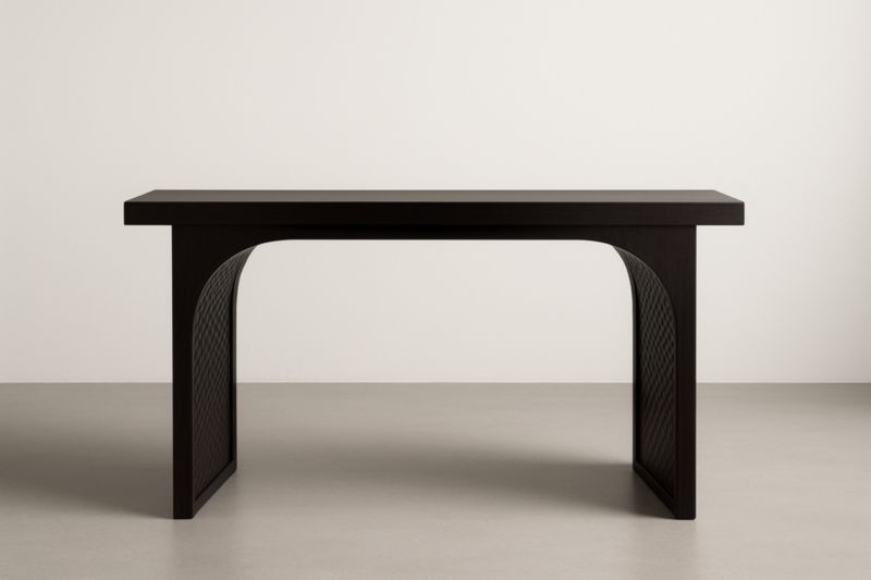 Table Rectangulaire en Bois Marron Foncé 160x90x75 cm