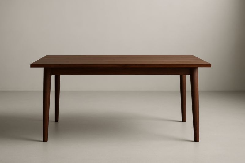 Table rectangulaire en bois massif 180x90x75 cm Marron