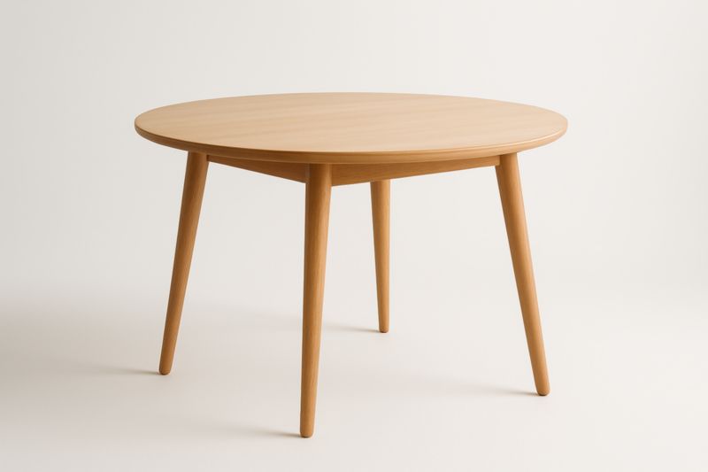 Table ronde en bois massif 110cm