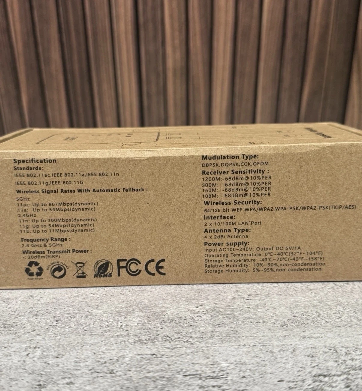 1200Mbps WiFi Range Extender Repeater Dual Band 4 Antenna Booster - New In Box