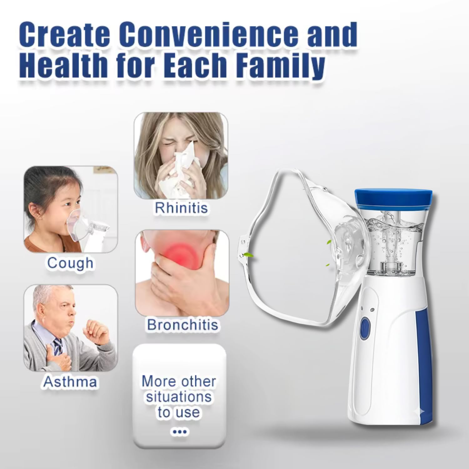 Nebulizer, Portable Mesh Nebulizer for Adults & Kids