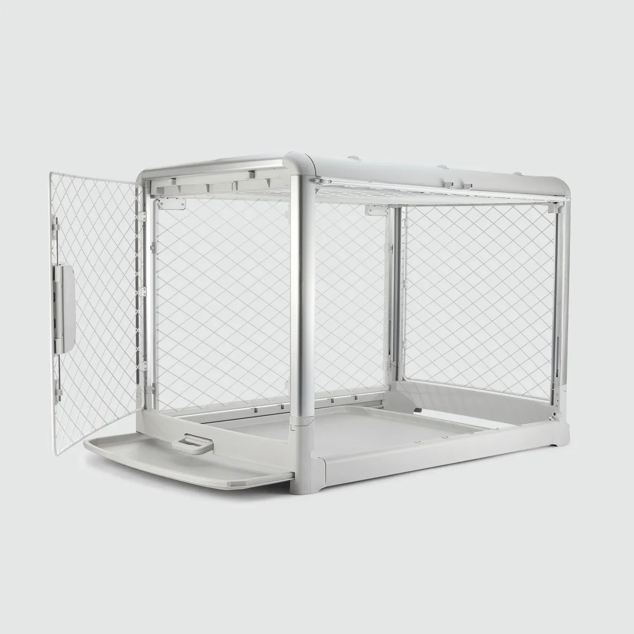 Collapsible Dog Crate with Wheels - Premium Portable Dog Crate - Safe, Stylish, and Convenient Indoor Kennel