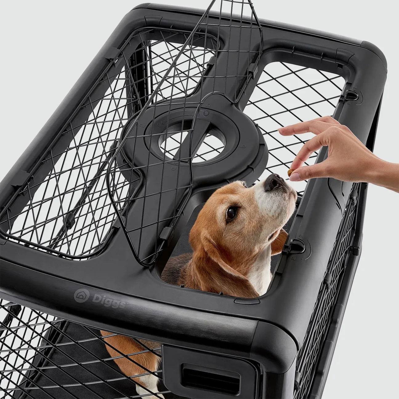Collapsible Dog Crate with Wheels - Premium Portable Dog Crate - Safe, Stylish, and Convenient Indoor Kennel