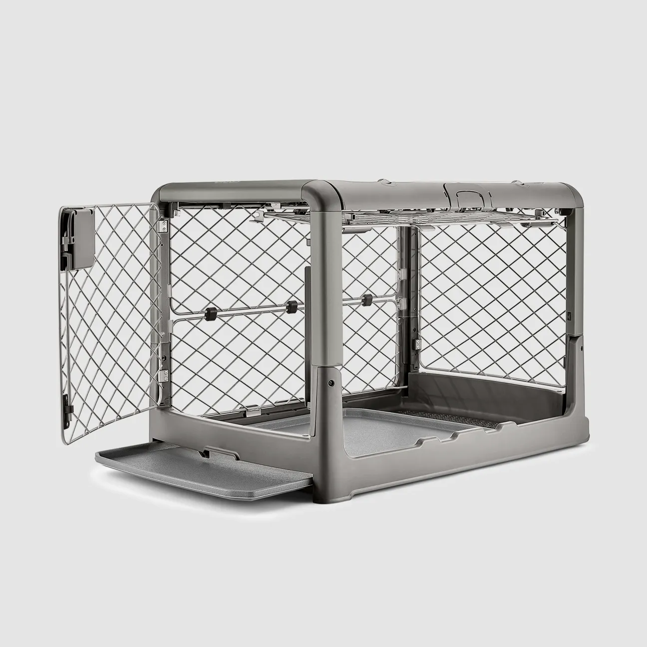 Collapsible Dog Crate with Wheels - Premium Portable Dog Crate - Safe, Stylish, and Convenient Indoor Kennel