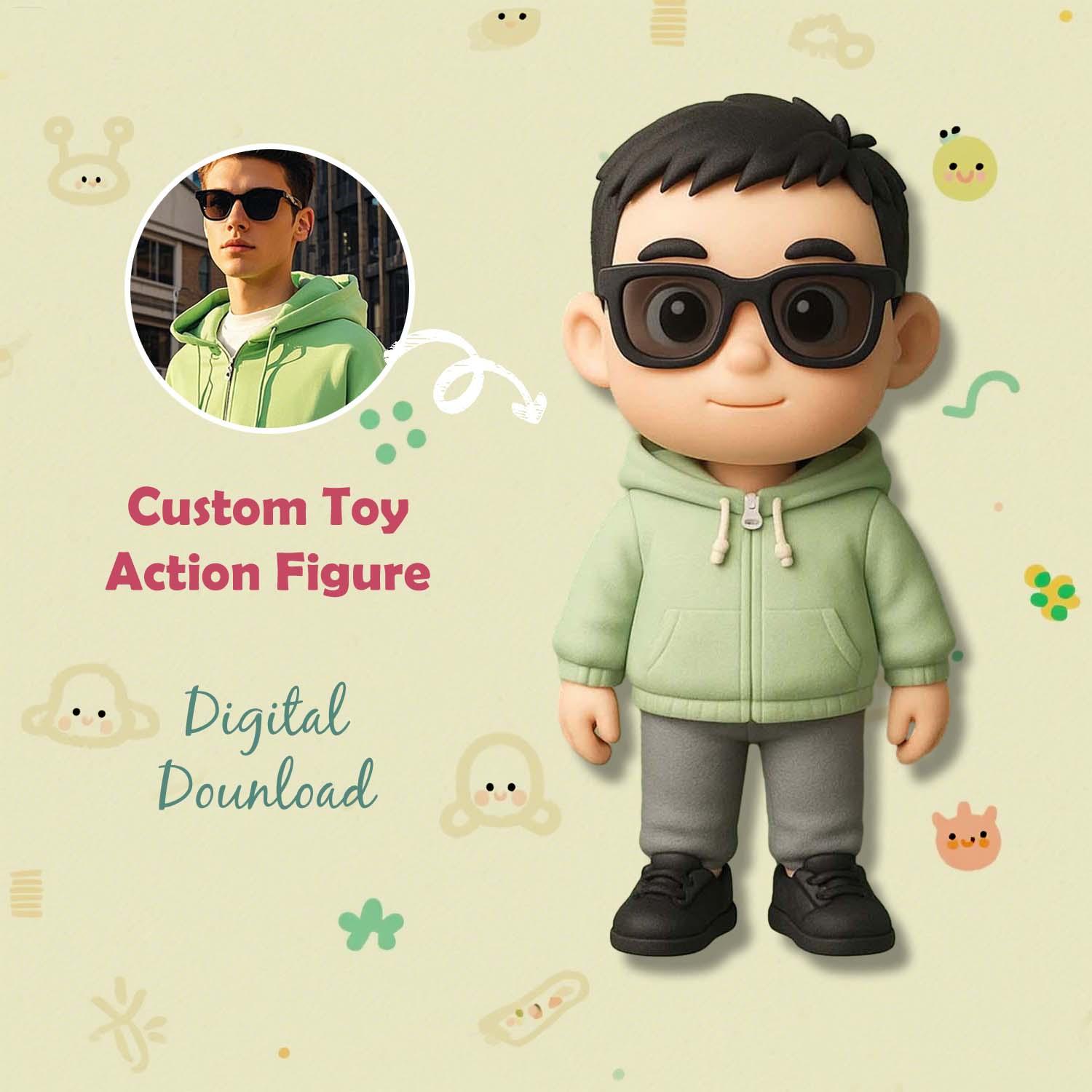 Figura De Acción 3d Personalizada, Figura De Personaje Personalizada A Partir De Una Foto Impresa En 3d, Regalo Creativo De Cumpleaños Para Novio. - GiftlabES